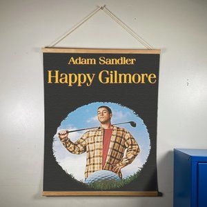 Happygilmore Canvas Wooden Gold Hanger